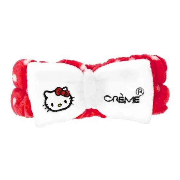Créme Other - The Crème Shop x Hello Kitty Diadema de Spa de Felpa - Rosa y Blanco